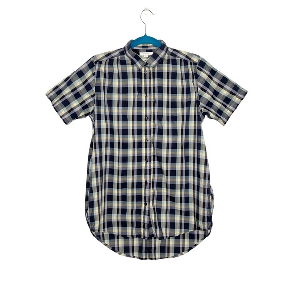 Kostym Plaid Short Sleeve Button Front Shirt Dress or Tunic Blouse - Picture 1 of 10